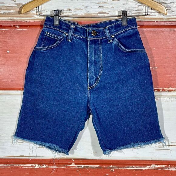 24w RARE 70s USA Vintage Rustler by Wrangler Women's Cutoffs - Picture 2 of 9